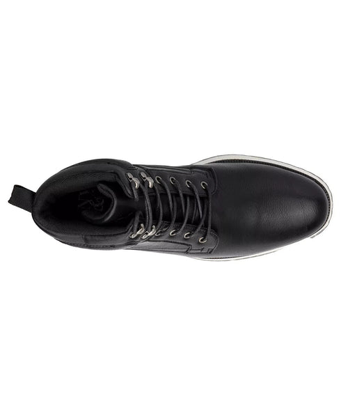 NEW YORK & COMPANY Men's Gideon Faux Leather Boots Black Size 12M